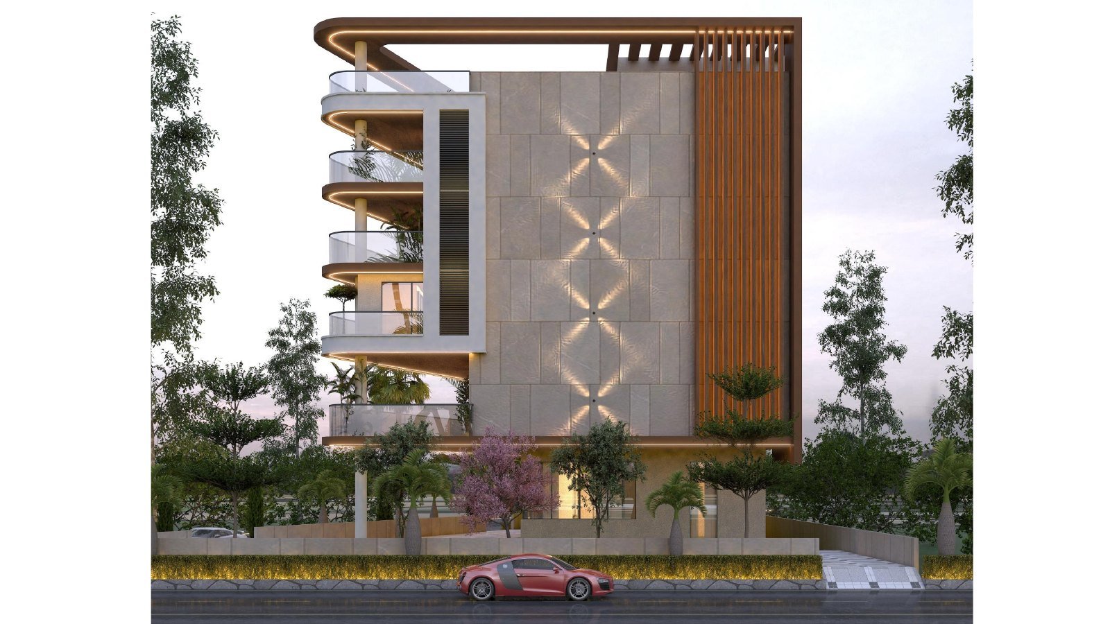 3D facade render