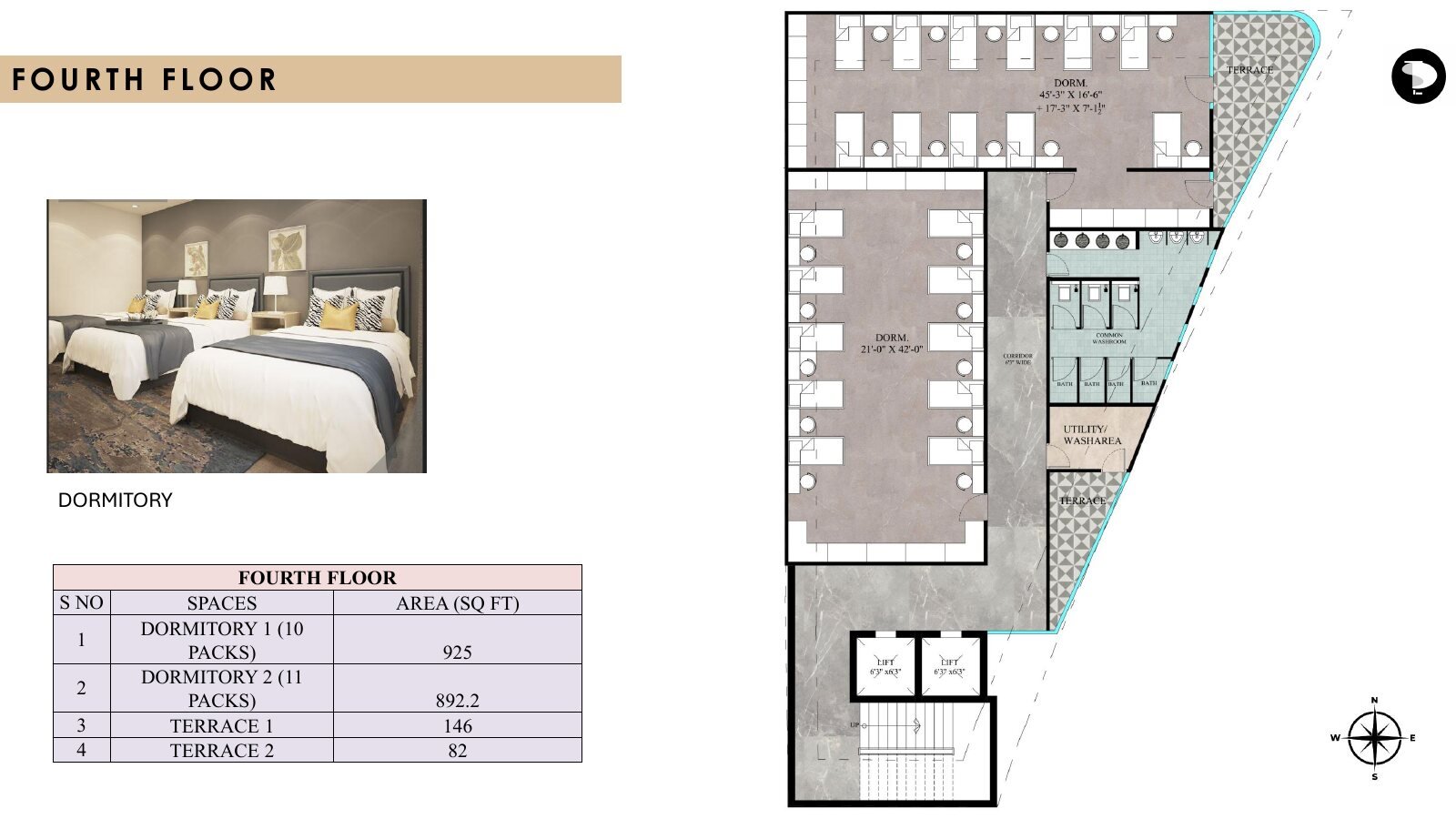 Fourth floor plan